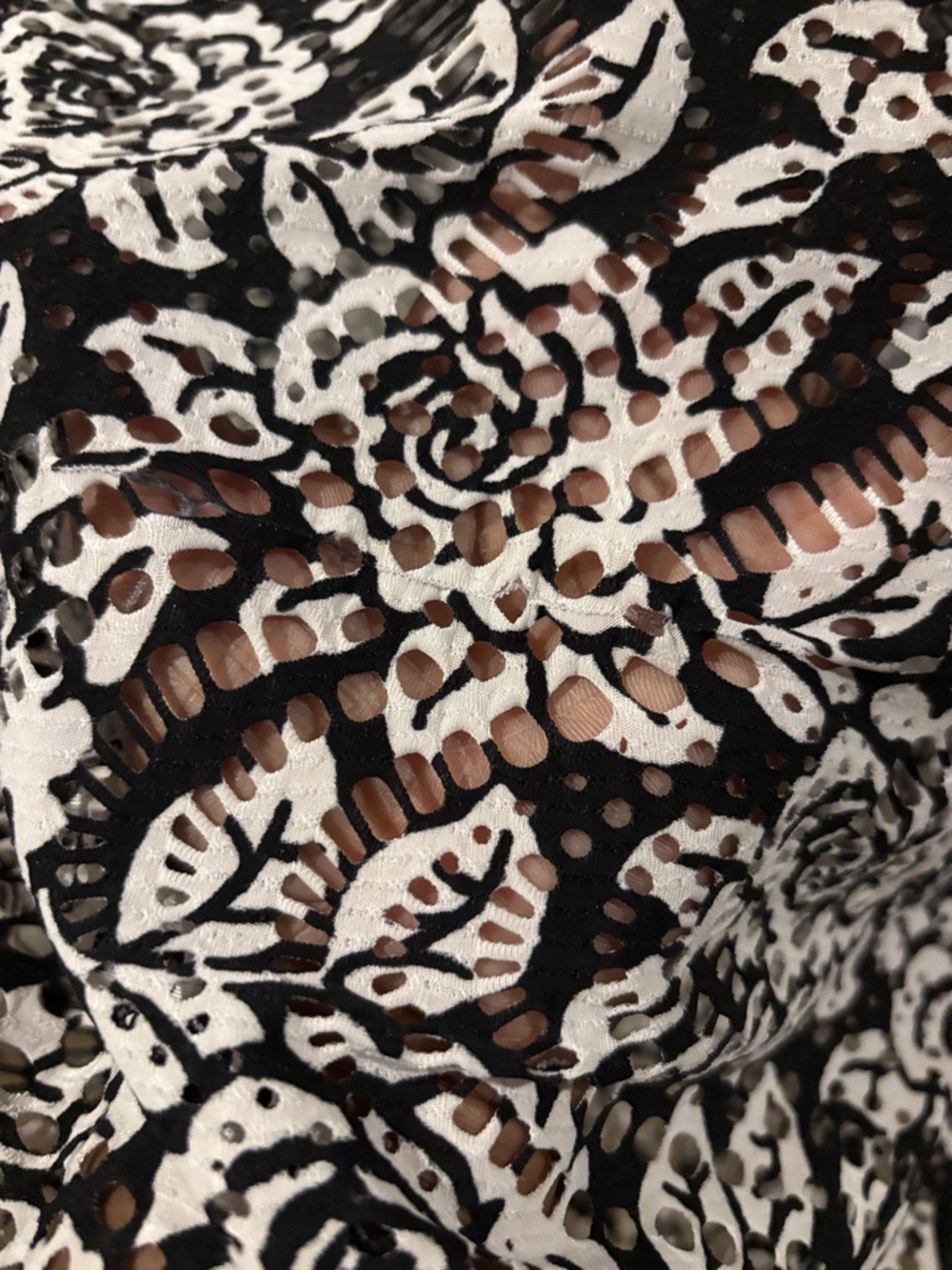 Goodtime USA Black & White Floral Long-Sleeve Sheath Dress - Size L - Picture 5 of 7